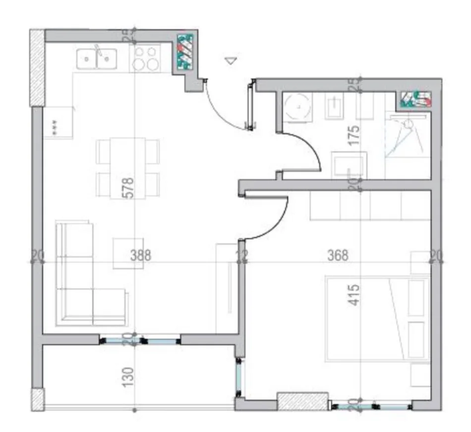 Durres, shitet apartament 1+1+Ballkon Kati 2, 64 m² 97.000 € (Msli i Robit, Golem)
