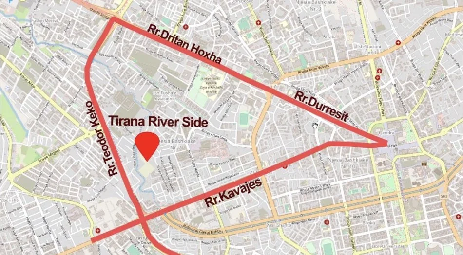 Tirane, shitet apartament 2+1+Ballkon , 126 m² 208.000 € (Riverside Residences)