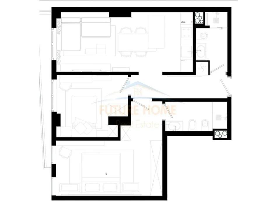 Tirane, shitet apartament 2+1+Ballkon Kati 6, 158.000 m² 158.000 € (Don Bosko)