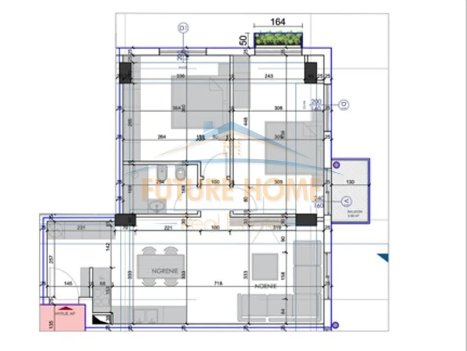 Tirane, shitet apartament 2+1+Ballkon Kati 1, 92 m² 164.000 € (Ali Demi)