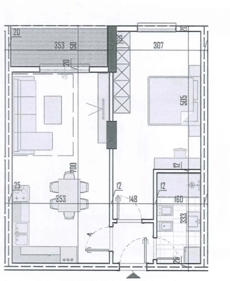 Tirane, shitet apartament 1+1+Ballkon , 73 m² 80.600 € (Paskuqan, Tirana View Residence)