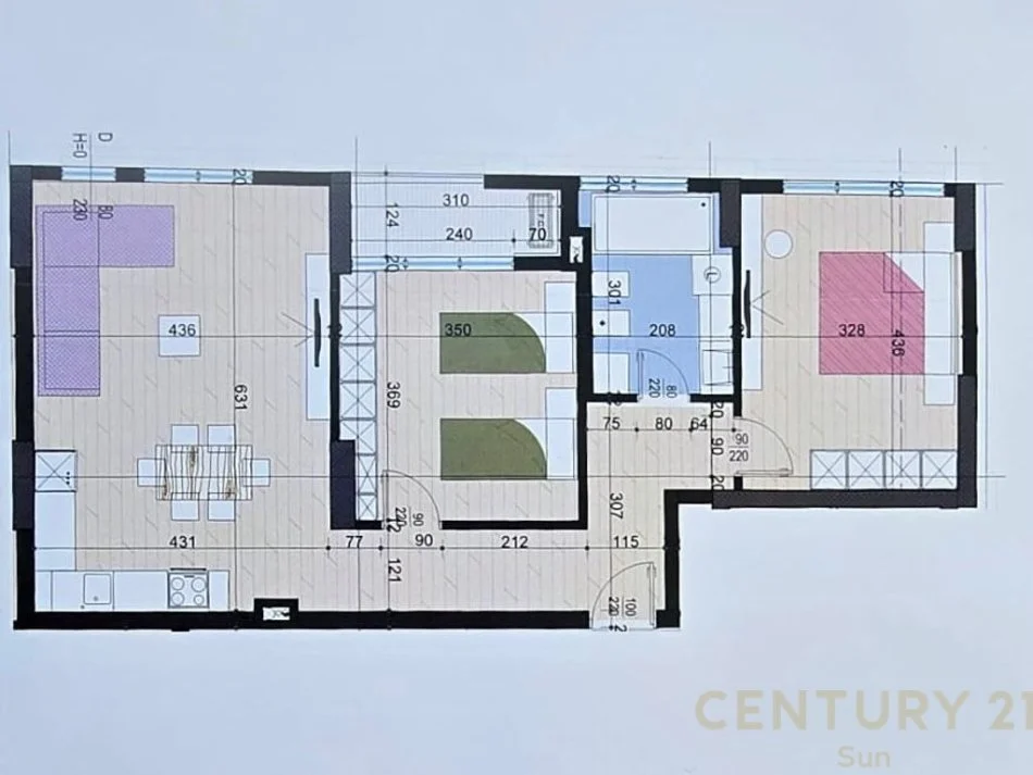 Tirane, shes apartament 2+1 Kati 7, 243.000 € (Shkolla e Kuqe)