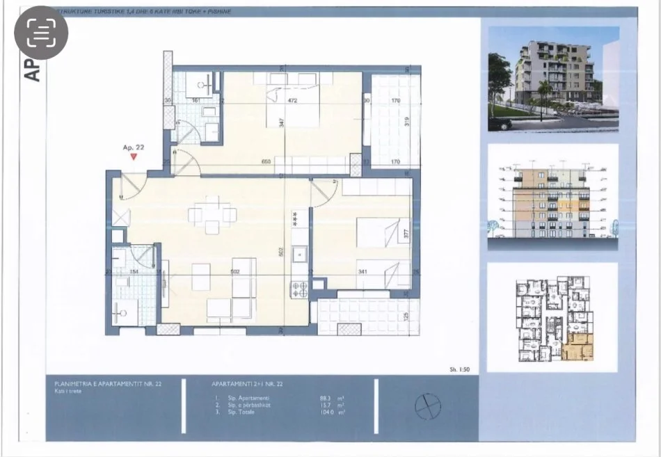 Durres, shitet apartament 1+1 , 