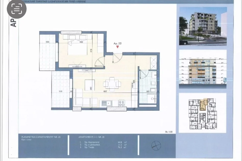 Durres, shitet apartament 1+1 , 