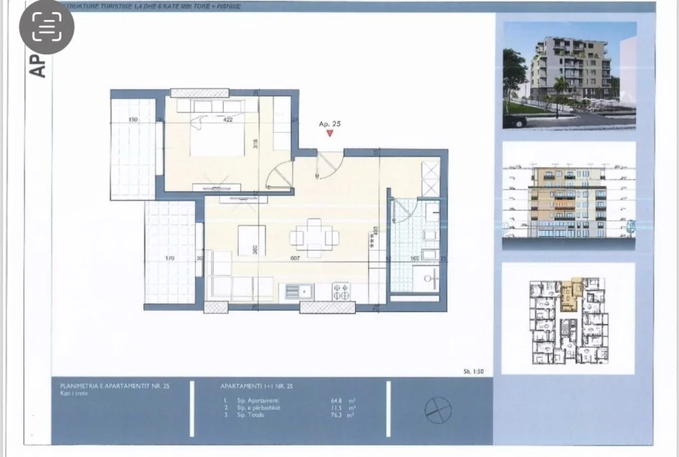 Durres, shitet apartament 1+1 , 