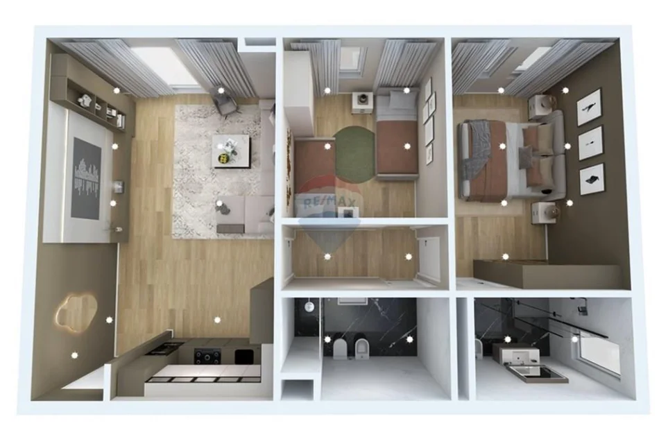 Tirane, shitet 2+1 , 92 m² 167.000 € (Riverside Rezidence)