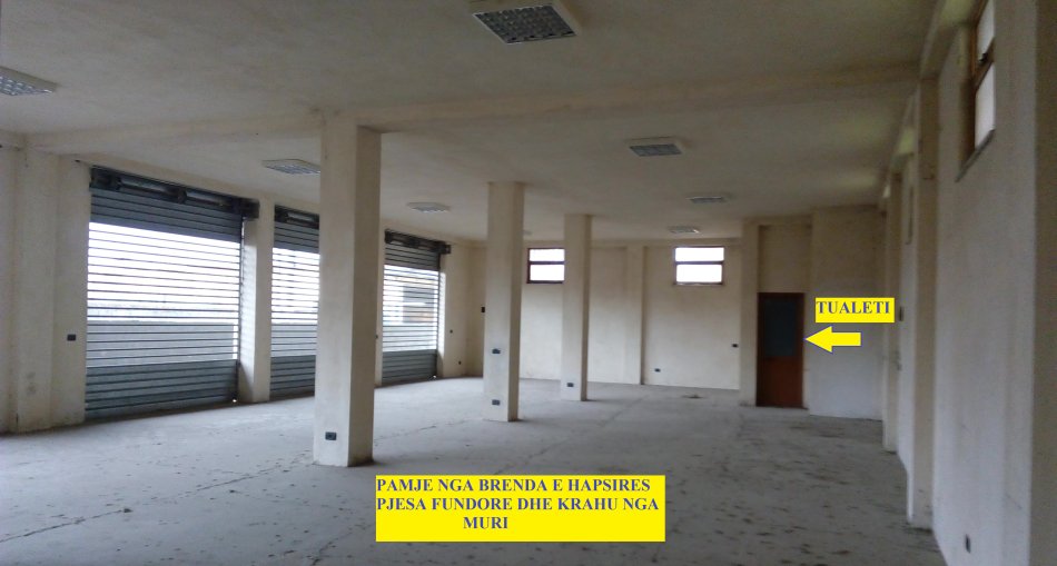 Tirane,Me Qera, Ambjent Biznesi, ideale për magazin, supermarket, punishte të ndryshme etj, kati 0, sipërfaqe 300m², Qera 1'500 €/muaj, pas bllokut magazinave Siri Kodra, në rrugën Jashar Erebara, 1.1km (4min autovetur) nga Unaza /kryqëzim me rr.S.Kodra, me hyrje nga Hotel Meridian, rr, Besa, Tirane