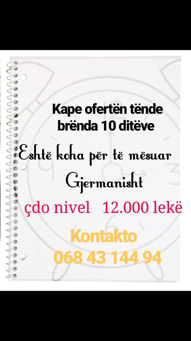 Tirane, ofrojme kurse gjuhe gjermanisht Oferte Kursi i Gjuhes Gjermane