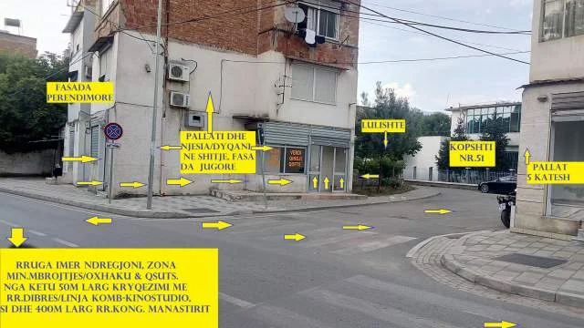 Tirane,Shitet Njësi/Dyqan,Kati I,P.5-kat,sip.47m², Çmim 3'800 euro/m², mjaft përshtatshëm për Bar-Kafe-Lulishte Rr I.Ndregjoni, e kopshti 51, zona: Ox