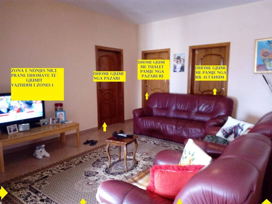 Tirane, Shitet Apartament 3+1+1+blk+2-tualete, pallat ri, kati 9, Sip.160m²,Cmimi 350'000€, rr.Vllazen Huta / R. Bodinaku, segmenti rr.H.Tahsim - rr.Tefta.T.Koço prane Pazarit Ri e Min. Jashtme Tirane