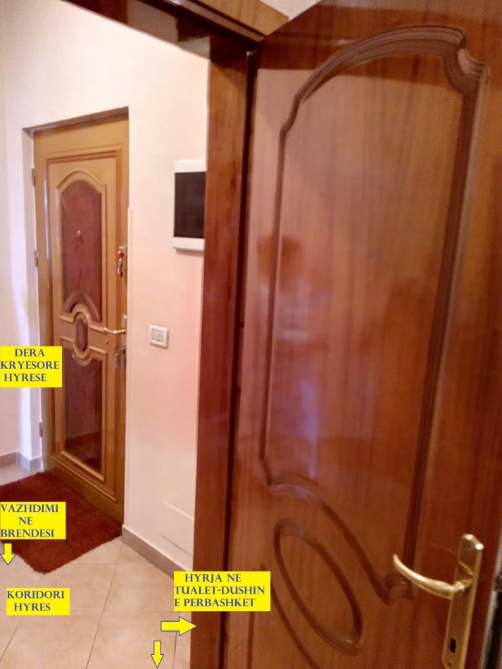 Tirane, Shitet Apartament 3+1+1+blk+2-tualete, pallat ri, kati 9, Sip.160m²,Cmimi 350'000€, rr.Vllazen Huta / R. Bodinaku, segmenti rr.H.Tahsim - rr.Tefta.T.Koço prane Pazarit Ri e Min. Jashtme Tirane