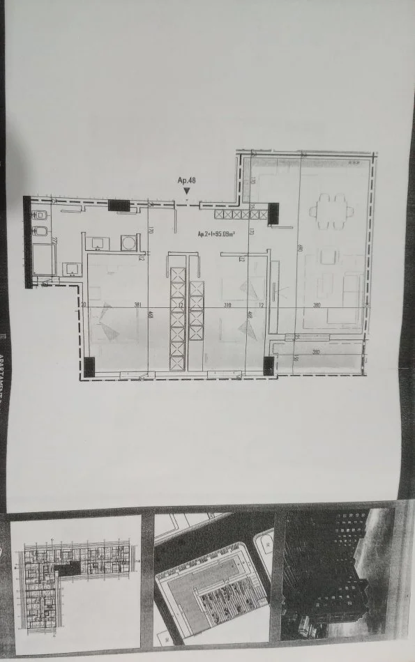 Tirane, shitet apartament 2+1+Ballkon, Kati 4, SIPËRFAQE 110 m² (KAMEZ)