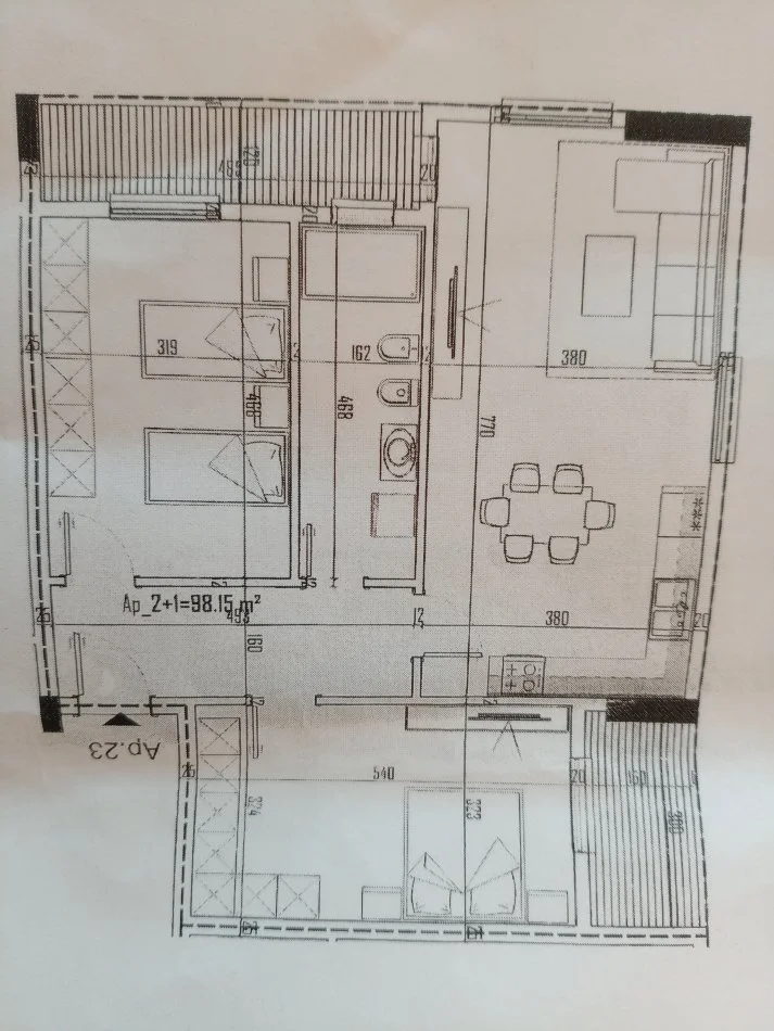 Tirane, shitet apartament 2+1+Ballkon, Kati 4, sipërfaqe 112 m²=800 euro/m2 (QENDER KAMEZ)