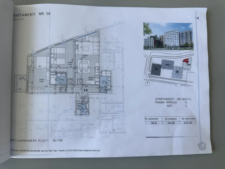Tirane, shitet apartament 2+1+Ballkon Kati 4, 115 m² 178.000 € (Xhamllik)