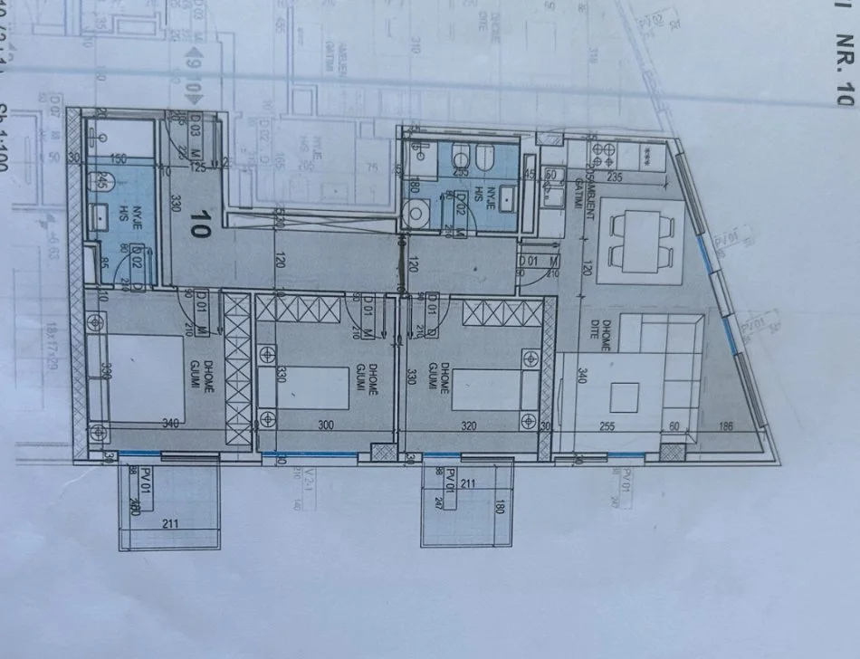 Tirane, shitet apartament 3+1+Ballkon Kati 3, 123 m² 189.000 € (xhammlik)