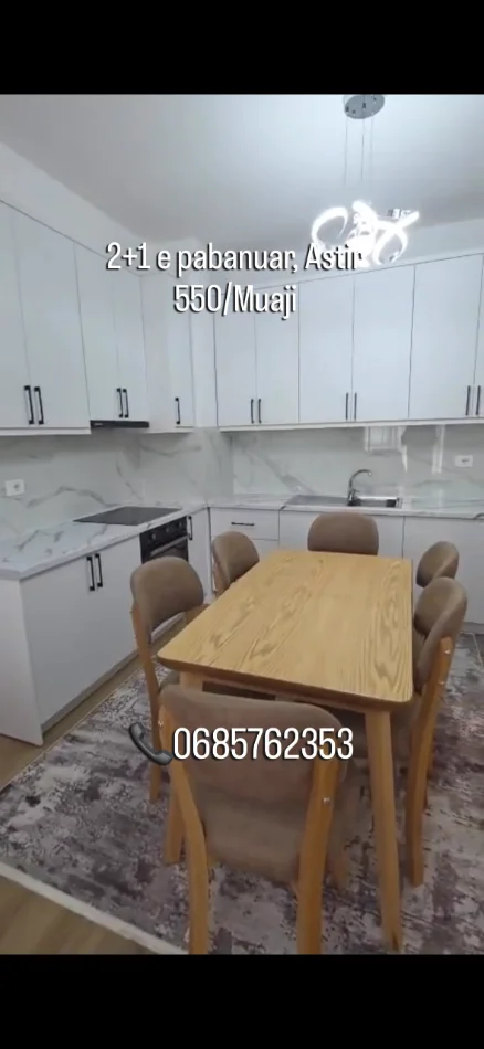 Tirane, jepet me qera apartament 2+1 Kati 2, 90 m² 550 € (Unaza e re)