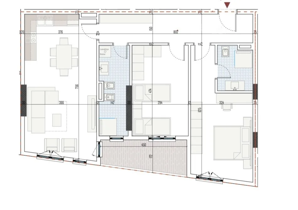 Tirane, shitet apartament 2+1+Ballkon Kati 1, 117 m² 128.900 € (Ringside Residences, Paskuqan)