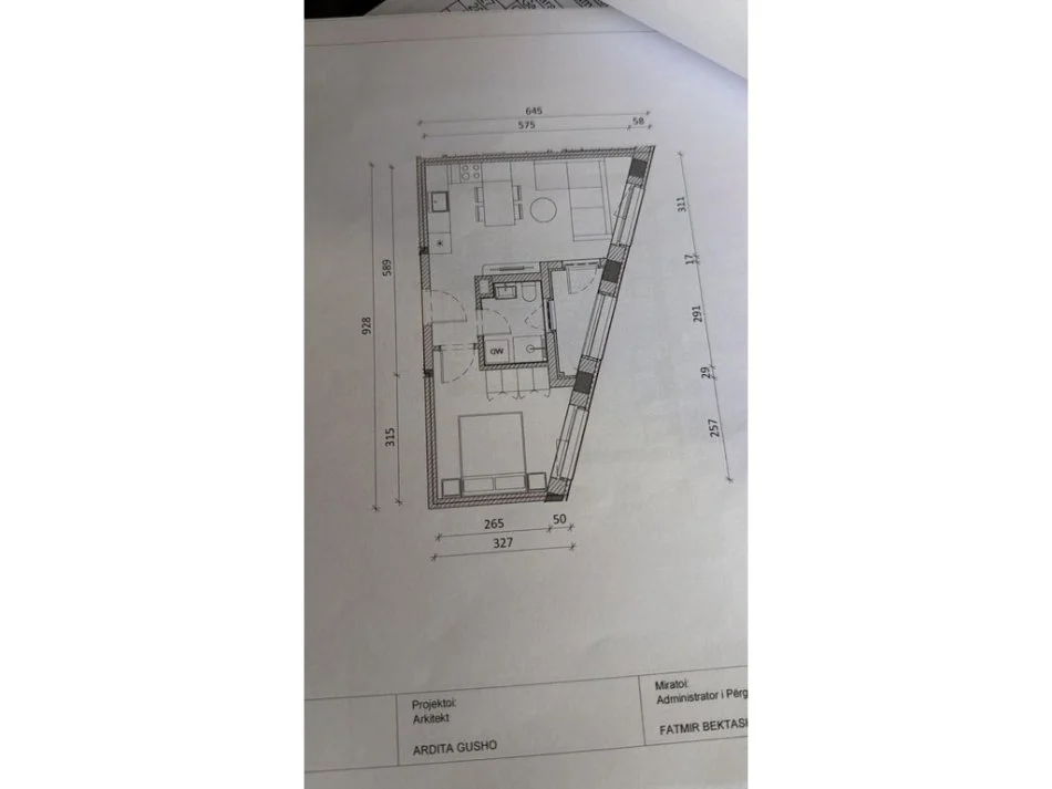 Tirane, shes apartament 1+1 Kati 5, 52 m² 91.000 € (Kompleksi Kadiu)