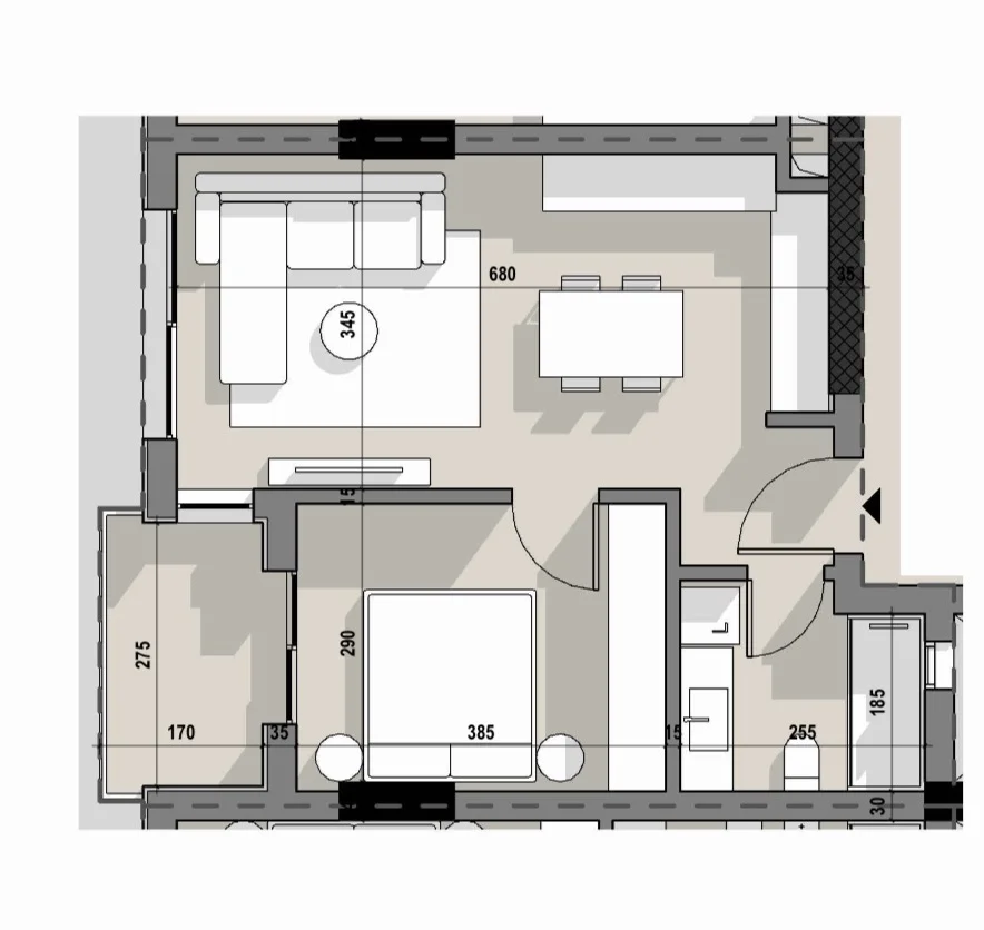 Tirane, shitet apartament 1+1+Ballkon , 70 m² 100.460 € (Kompleksi Ajka, 5 Maji)