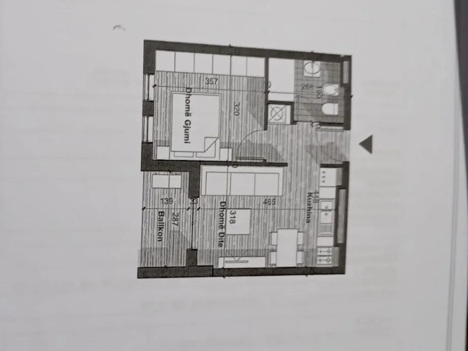 Tirane, shitet apartament 1+1+Ballkon Kati 7, 52 m² 58.000 € (Gryka e Kaçanikut)