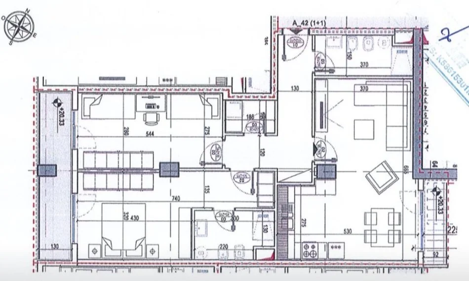 Tirane, shitet apartament 2+1+Ballkon , 121 m² (Orbital 2, Bulevardi i Ri)