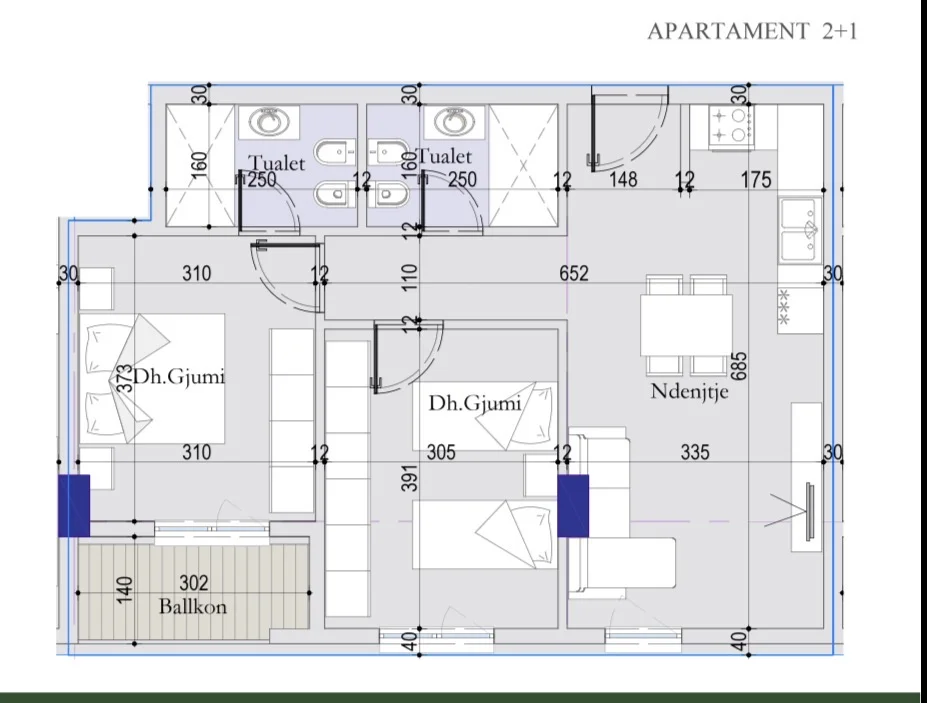 Tirane, shitet apartament 2+1+Ballkon , 86 m² 111.300 € (Ish Dogana, Tirana Entry 2)