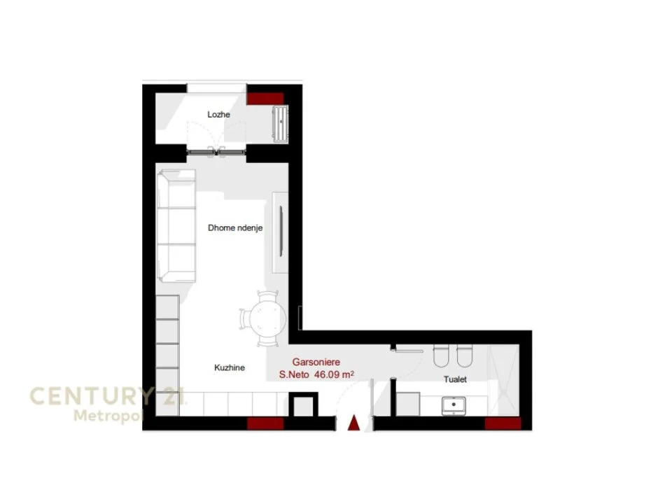 Tirane, shes apartament 1+1 Kati 2, 55 m² 55.200 € (Paskuqan)