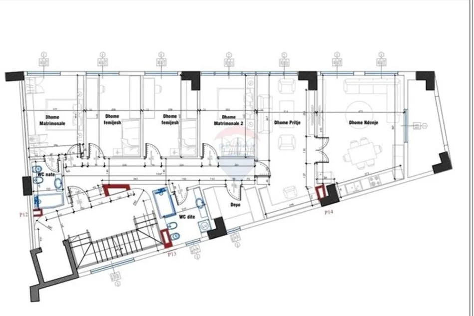Tirane, shitet apartament 4+1+Ballkon Kati 2, 200 m² (SHESIM APARTAMENT STACIONI TRENIT!)