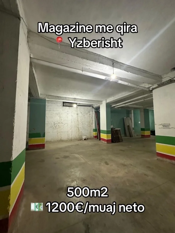 Tirane, jepet me qera magazine Kati -1, 500 m² 1.200 € (Rruga besim alla)
