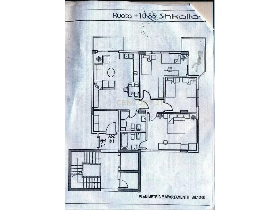 Tirane, shes apartament 3+1+Aneks+Ballkon Kati 7, 133 m² 210.000 € 