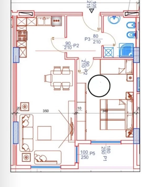 Tirane, shitet apartament 1+1+Ballkon , 78 m² 81.000 € (Space City Complex, Paskuqan)