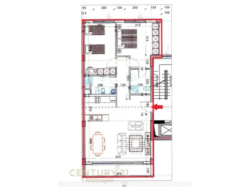 Tirane, jepet me qera apartament 2+1 Kati 3, 119 m² 1.550 € (Qendra tregetare TEG Tirana Albania)