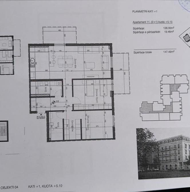 Tirane, shes apartament 2+1+Aneks+Ballkon Kati 2, 140 m² (Sauk i Vjeter)