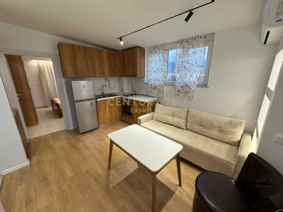 Tirane, jepet me qera apartament 1+1 Kati 9, 75 m² 500 € (Rruga Ferit Xhajko)