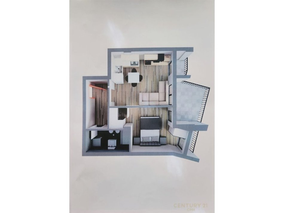 Tirane, shitet apartament 1+1 Kati 3, 63 m² 126.000 € 