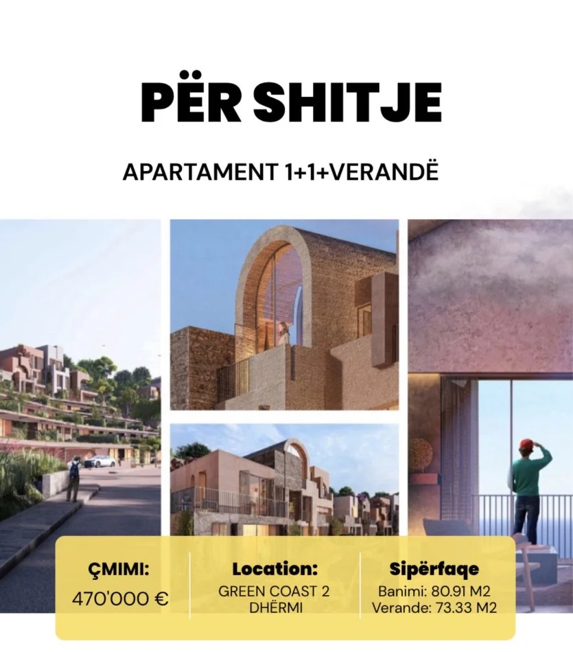 Dhermi - Palase, shitet apartament Kati 1, 81 m² 470.000 € 