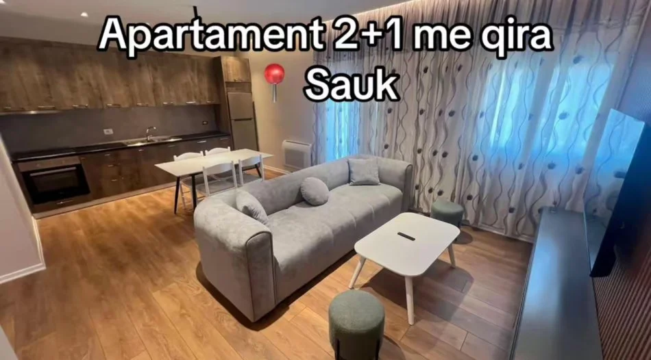 Tirane, jepet me qera apartament 2+1 Kati 2, 1 m² 550 € (Sauk)