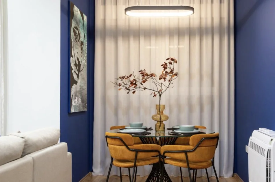 Tirane, jepet me qera apartament 1+1+Ballkon Kati 7, 60 m² 500 € (Kompleksi Mangalem21, Ali Dem)