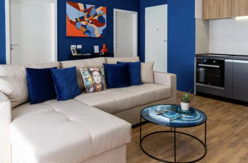 Tirane, jepet me qera apartament 1+1+Ballkon Kati 7, 60 m² 500 € (Kompleksi Mangalem21, Ali Dem)