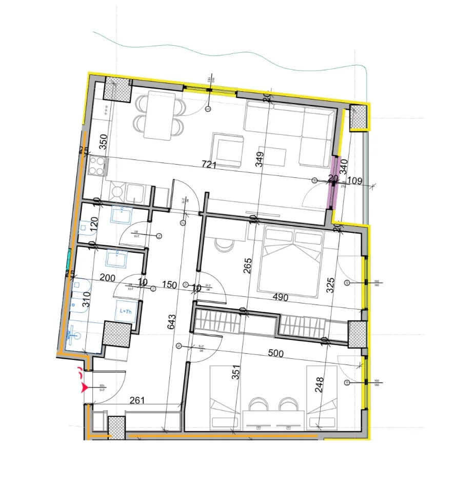 Tirane, shitet apartament 2+1+Ballkon Kati 8, 105 m² 120.290 € (Aluna paskuqan)