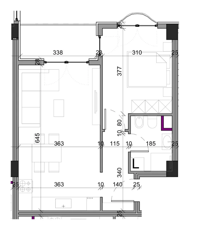 Tirane, shitet apartament 1+1+Ballkon Kati 8, 70 m² 80.155 € (Aluna 2 paskuqan)