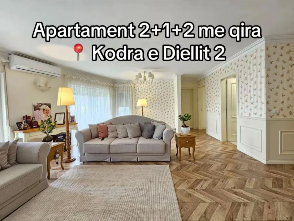 Tirane, jepet me qera apartament 2+1 , 126 m² (Kodra e Diellit)