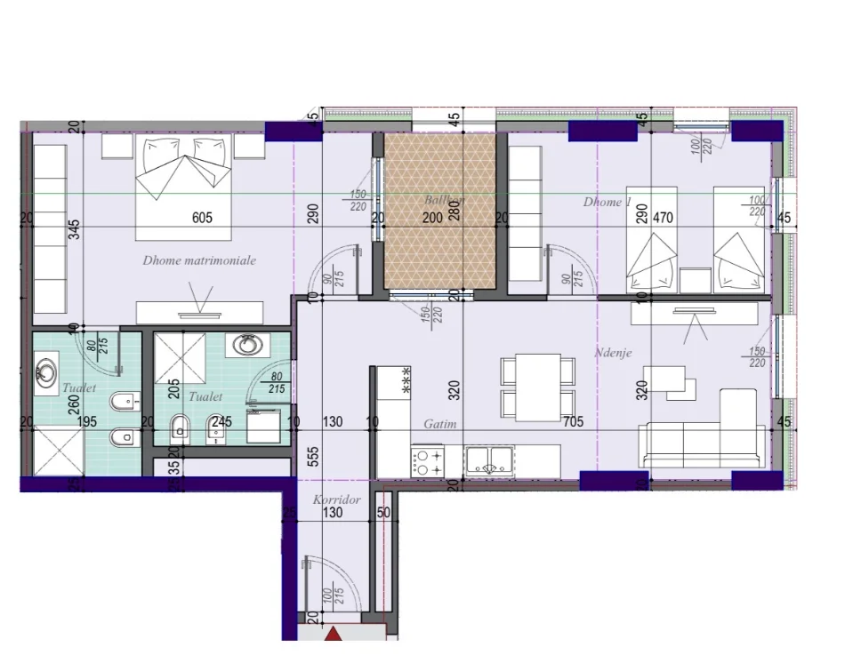 Tirane, shitet apartament 2+1+Ballkon Kati 3, 115 m² 143.000 € (Tirana entry 2)