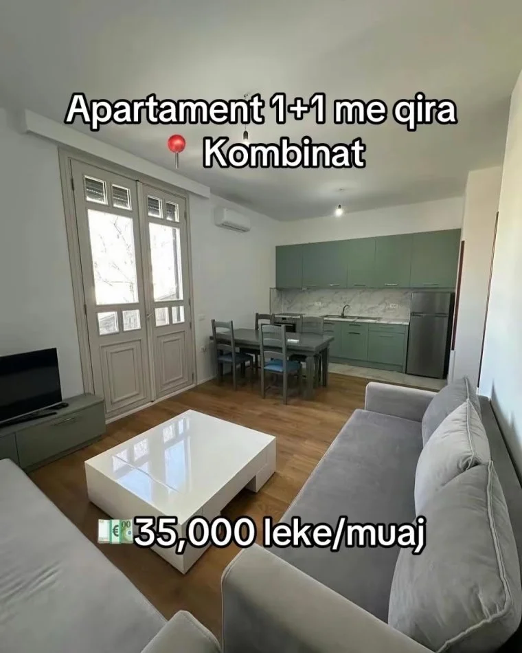 Tirane, jepet me qera apartament 1+1 Kati 2, 60 m² 350 € (Sheshi Garibaldi)