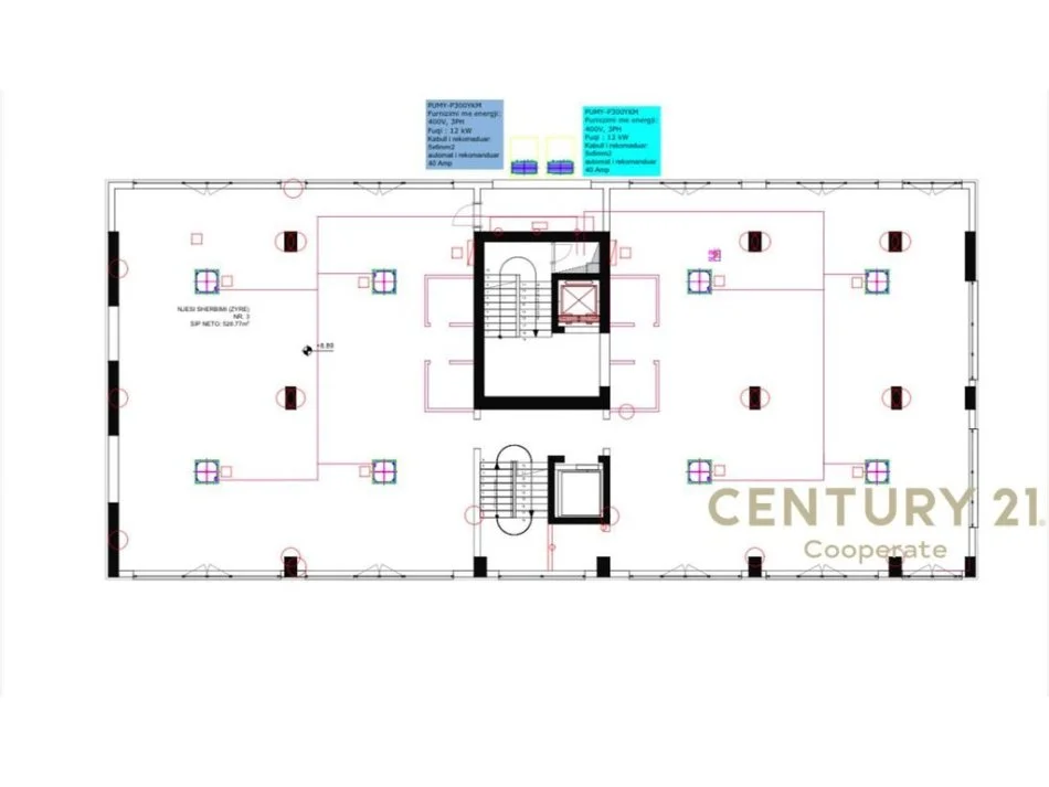 Tirane, jepet me qera zyre Kati 2, 583 m² 
