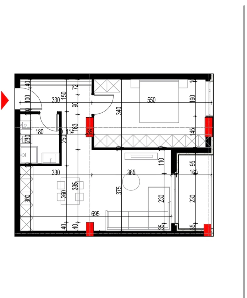 Tirane, shitet apartament 1+1+Ballkon Kati 4, 75 m² 89.500 € (Platinium paskuqan)