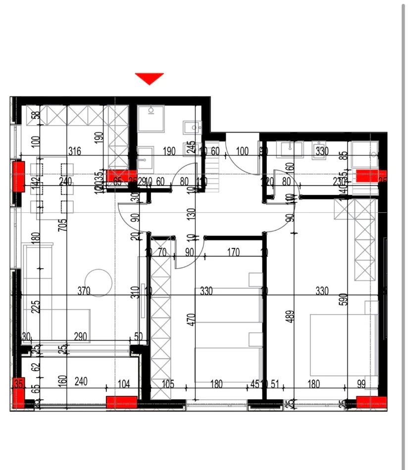 Tirane, shitet apartament 2+1+Ballkon Kati 6, 106 m² 127.000 € (Platinium paskuqan)
