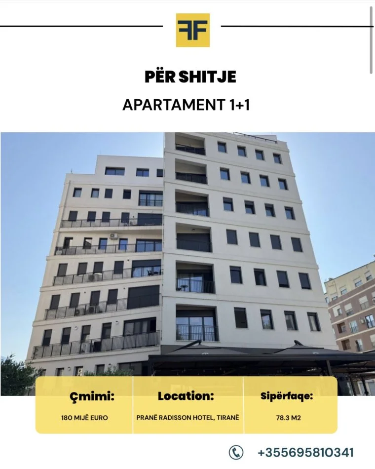 Tirane, shitet apartament Kati 3, 78 m² 180.000 €
