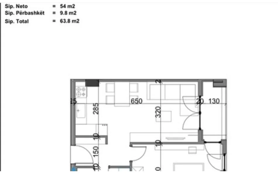 Tirane, shitet apartament 1+1 Kati 4, 64 m² 96.001 € (SHITET APARTAMENT 1+1 VIVA RESIDENC)