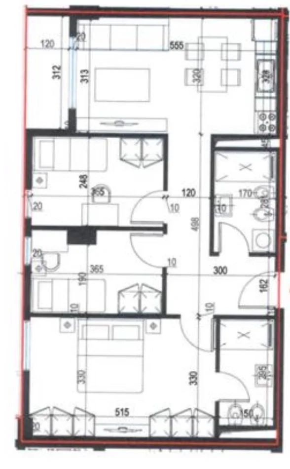 Tirane, shitet apartament 3+1 , 99 m² 108.680 € (Univers City, QTU)